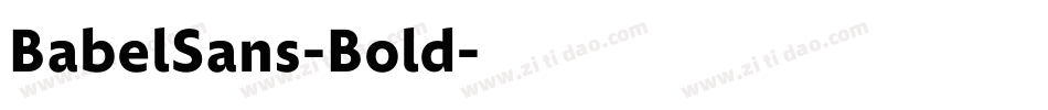 BabelSans-Bold字体转换
