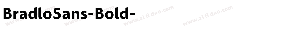 BradloSans-Bold字体转换