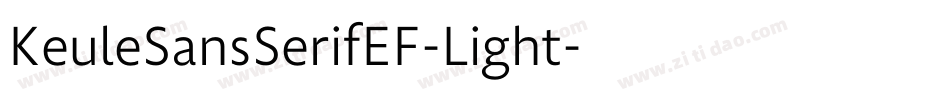 KeuleSansSerifEF-Light字体转换