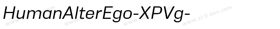 HumanAlterEgo-XPVg字体转换