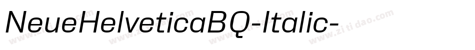 NeueHelveticaBQ-Italic字体转换