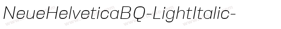 NeueHelveticaBQ-LightItalic字体转换