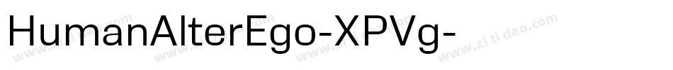 HumanAlterEgo-XPVg字体转换