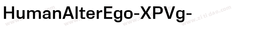 HumanAlterEgo-XPVg字体转换