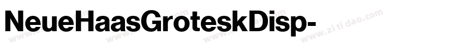 NeueHaasGroteskDisp字体转换