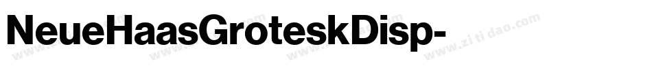 NeueHaasGroteskDisp字体转换