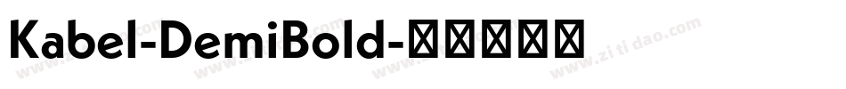 Kabel-DemiBold字体转换