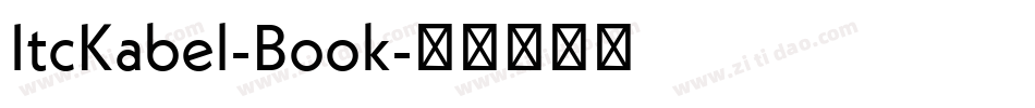 ItcKabel-Book字体转换