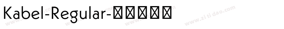 Kabel-Regular字体转换
