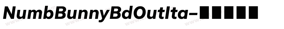 NumbBunnyBdOutIta字体转换