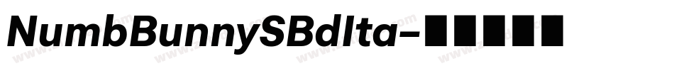 NumbBunnySBdIta字体转换
