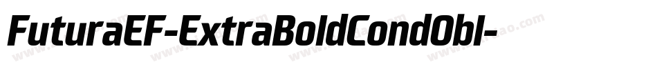 FuturaEF-ExtraBoldCondObl字体转换