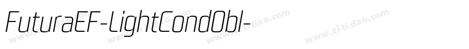 FuturaEF-LightCondObl字体转换