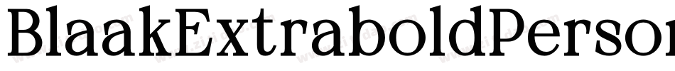 BlaakExtraboldPersonalUse-zzMD字体转换