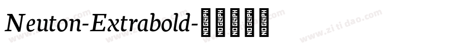 Neuton-Extrabold字体转换