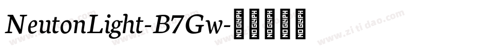 NeutonLight-B7Gw字体转换