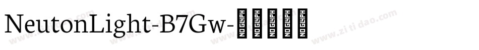 NeutonLight-B7Gw字体转换