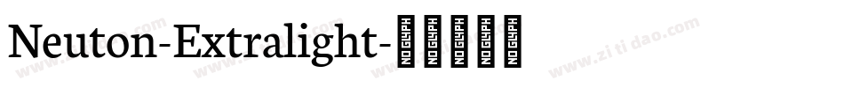 Neuton-Extralight字体转换