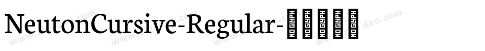 NeutonCursive-Regular字体转换
