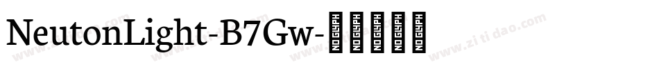 NeutonLight-B7Gw字体转换