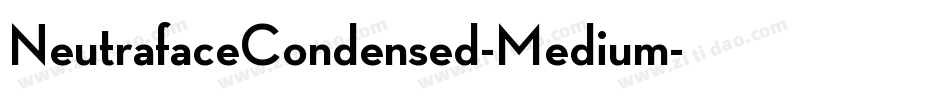 NeutrafaceCondensed-Medium字体转换