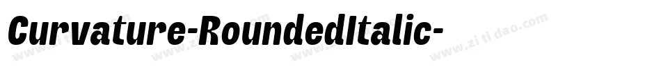 Curvature-RoundedItalic字体转换