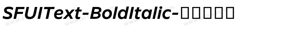 SFUIText-BoldItalic字体转换