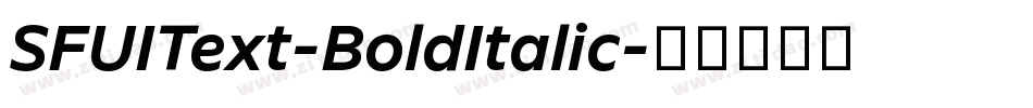 SFUIText-BoldItalic字体转换