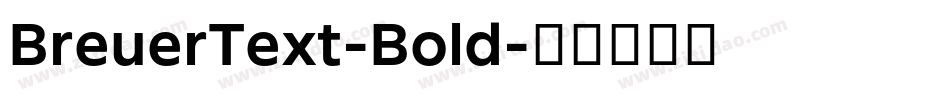 BreuerText-Bold字体转换