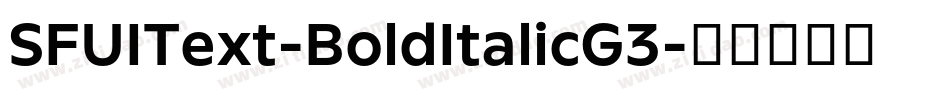 SFUIText-BoldItalicG3字体转换