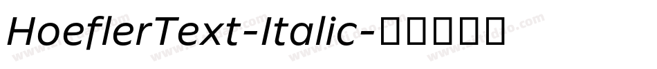 HoeflerText-Italic字体转换