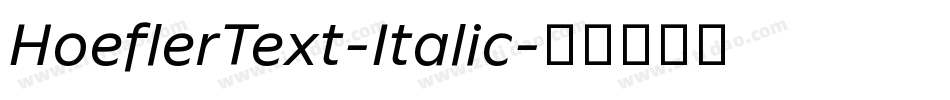 HoeflerText-Italic字体转换