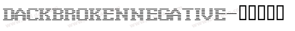 DackBrokenNegative字体转换
