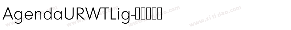 AgendaURWTLig字体转换