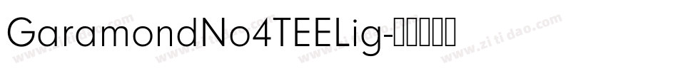 GaramondNo4TEELig字体转换