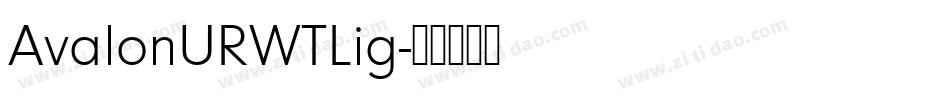 AvalonURWTLig字体转换