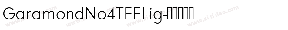 GaramondNo4TEELig字体转换