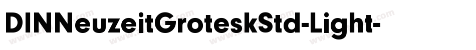 DINNeuzeitGroteskStd-Light字体转换