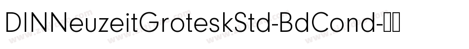 DINNeuzeitGroteskStd-BdCond字体转换