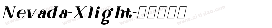 Nevada-Xlight字体转换