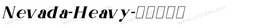Nevada-Heavy字体转换