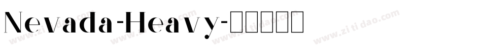 Nevada-Heavy字体转换