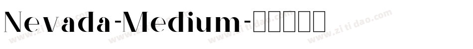 Nevada-Medium字体转换