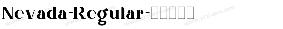 Nevada-Regular字体转换