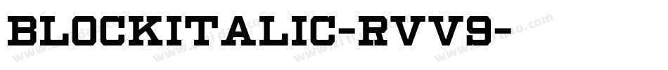 BlockItalic-rVV9字体转换