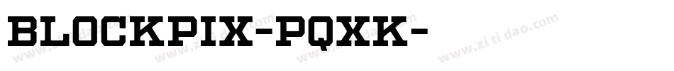BlockPix-pqXK字体转换