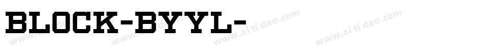 Block-Byyl字体转换
