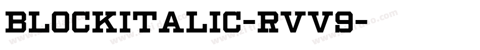 BlockItalic-rVV9字体转换