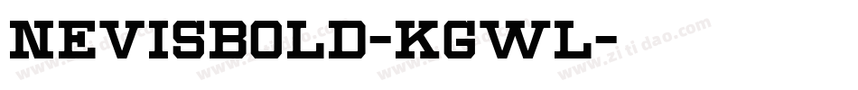 NevisBold-KGwl字体转换