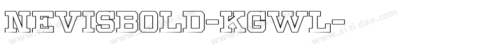 NevisBold-KGwl字体转换